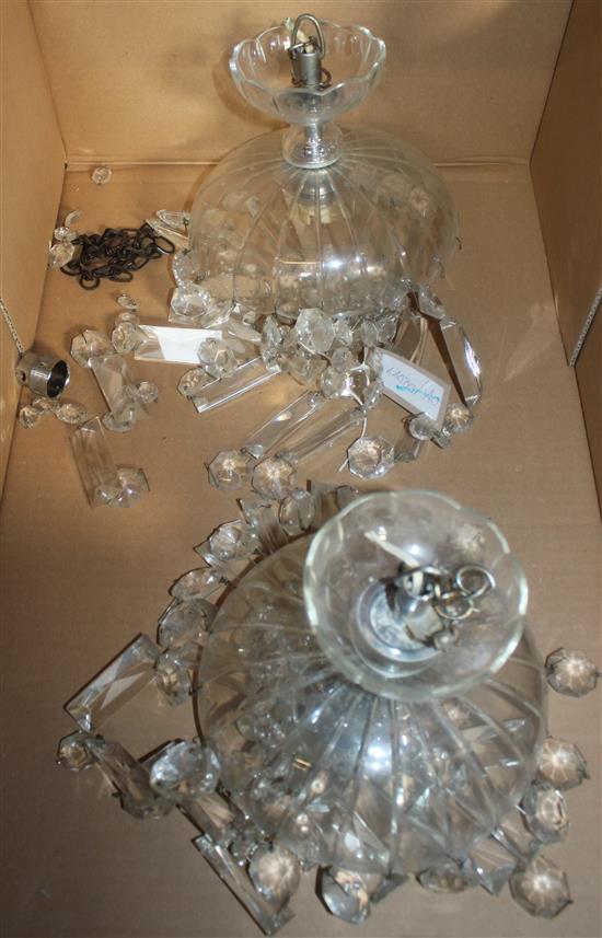 Pair of bag chandeliers